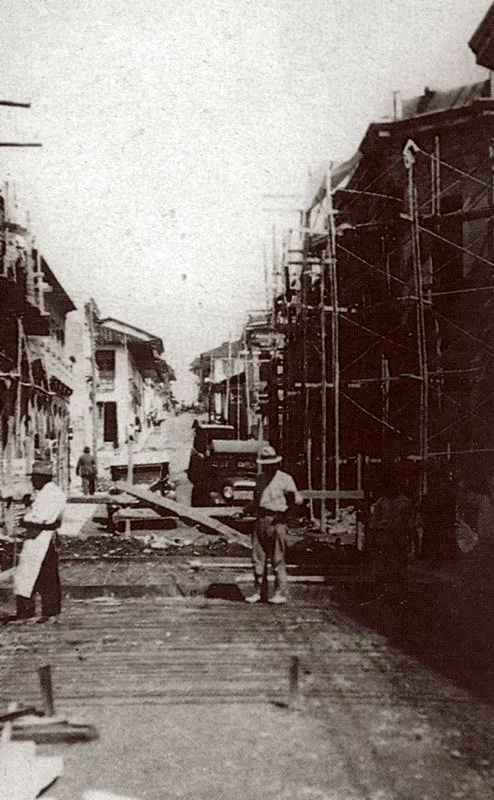 Secuencia fotogrfica de la reconstruccin de la ciudd a partir del ao de 1925. 