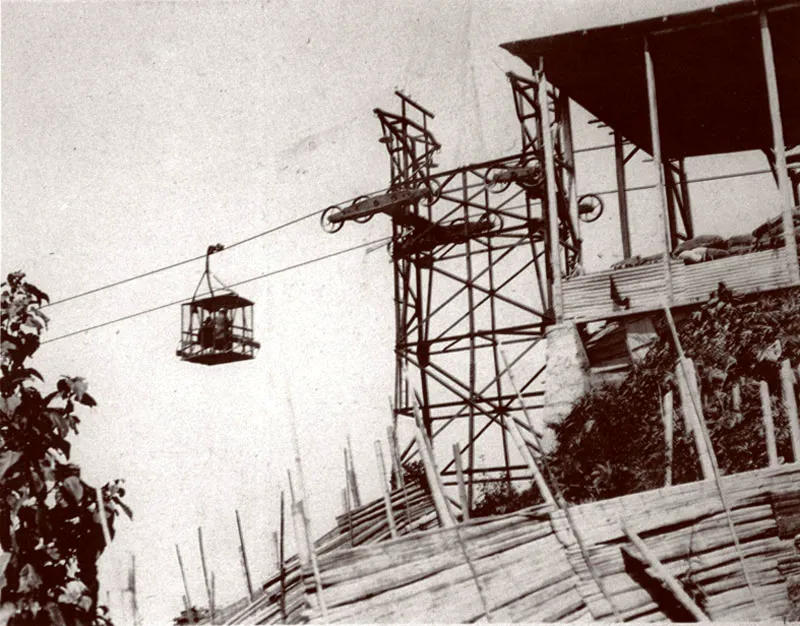 Cable Manizales - Villamara hacia 1925. 