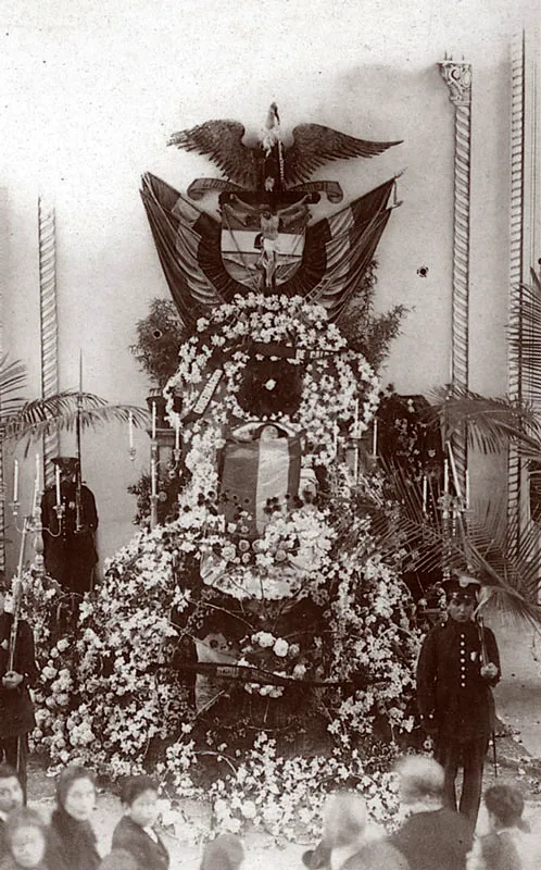 Cmara ardiente de Alejandro Gutirrez Arango, primer gobernador del departamento, 1931.  