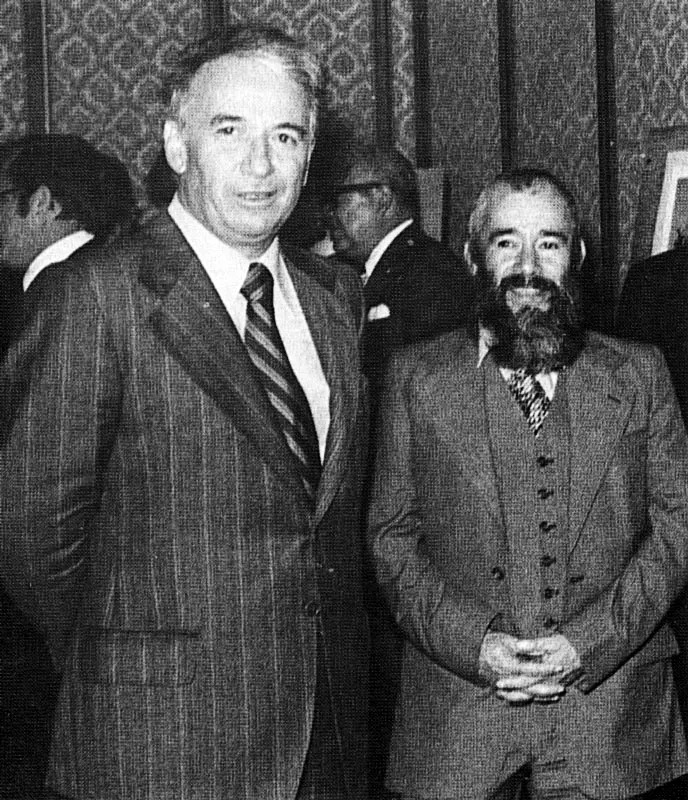 Con Belisario Betancur. 1978.