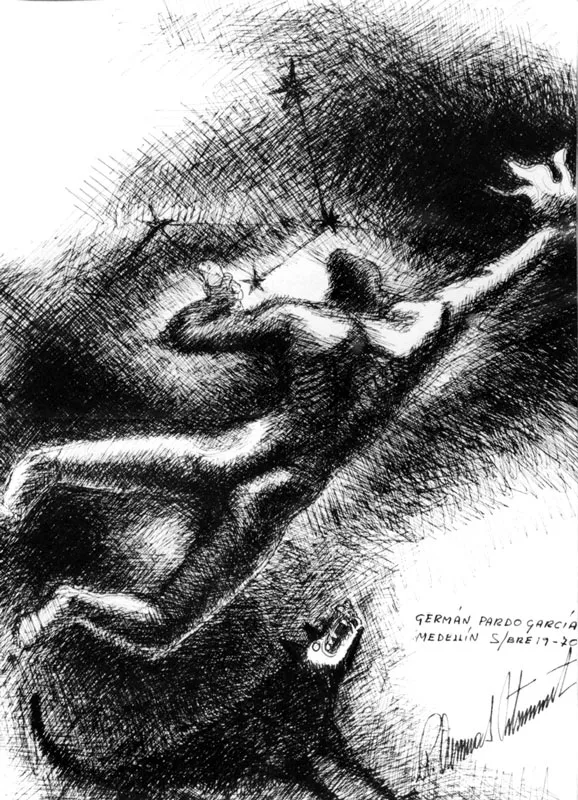 GERMÁN PARDO GARCÍA. Dibujos a tinta. 1970.