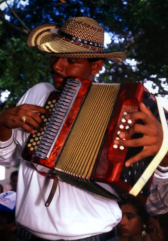 Acordeonista en el Festival Vallenato.Valledupar, Cesar Jeremy Horner