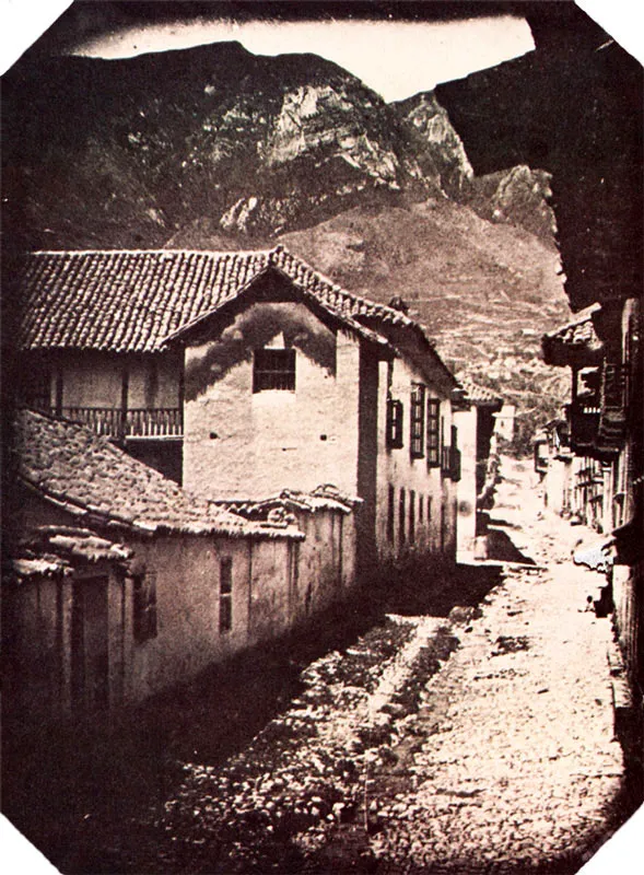 JEAN BAPTISTE LOUIS GROS. Calle de¡ Observatorio Bogotá 1842. Daguerrotipo. 19.8 X 14.7 cm. Propiedad particular, USA.