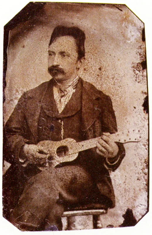 ANONIMO. Nemesio Correo. 1882 Ferrotipo. 7.4 x 4.8 cm. Propiedad Magola Acevedo de Acevedo, Bogotá.