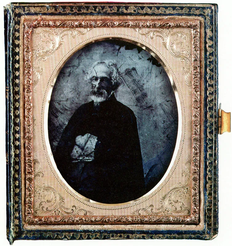 ANONIMO. José María Espinosa. 1860c. Ambrotipo. 7.7 x 6.2 cm. Colección Museo Nacional, Bogotá.
