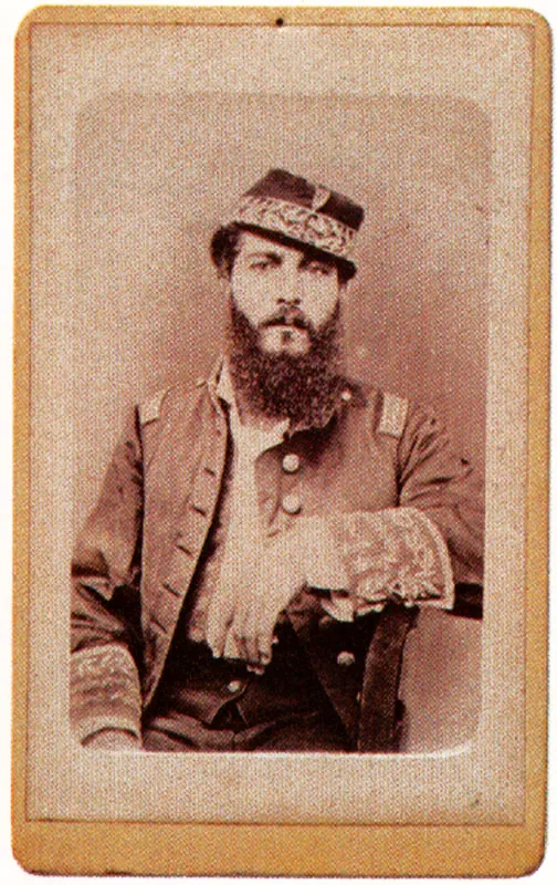 VARGAS DE LA ROSA HERMANOS. C. Bigott Prada. 1885(7. Bogotá. Copia en albúmina. 9.5 x 5.9 cm. Propiedad Pilar Moreno de Angel, Bogotá.