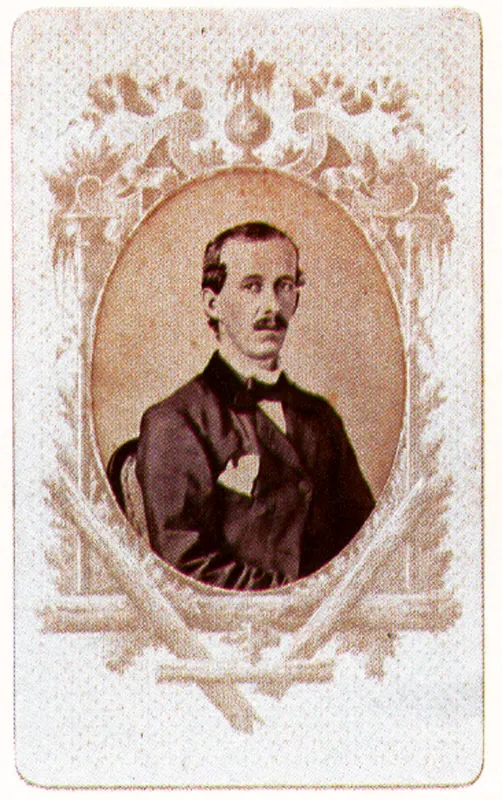 ANONIMO. Retrato masculino. 1878c. Copia en albmina. 5.7 x 4.2 cm. Propiedad particular, Bogot. 