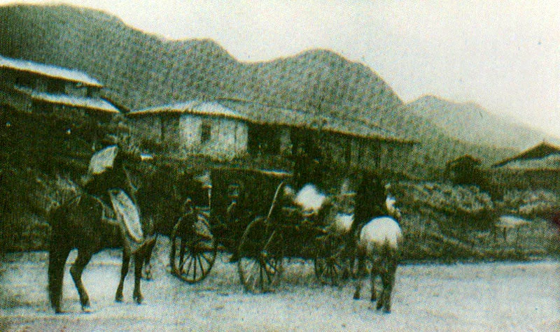 LINO LARA.  Secuencia de fotografas que ilustran el atentado al General Reyes, publicadas en el libro El 10 de Febrero. Nueva York 1906. 2. En el sitio de Barrocolorado atacan al Presidente. 