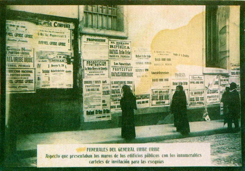ARISTIDES ARIZA. Diversos aspectos relacionados con la muerte del General
Rafael Uribe Uribe, Bogotá. 1914. Copias en gelatina. 10.8 X 15.5 cm. Promedio. Propiedad Germán Zea Hernández, Bogotá.
