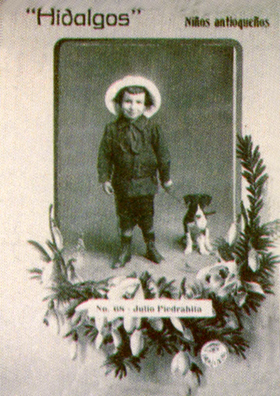 ARISTIDES ARIZA.
Julio Piedrahita. Medellín. 19 10c.
Copia en gelatina. 5.3 x 3,6 cm.
Propiedad particular, Bogotá.