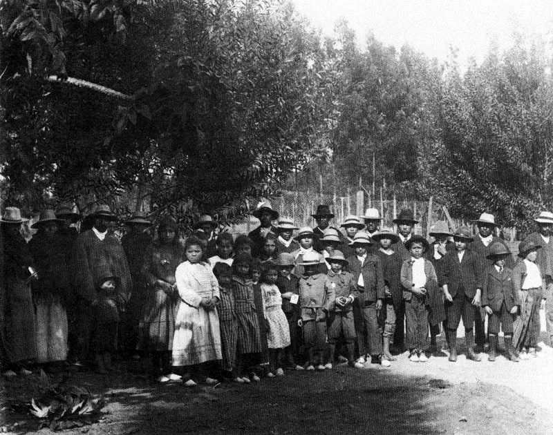 MARIANO SANZ DE
SANTAMARIA.
Grupo escolar de “La Ramada”.
Un izando el Río Bogotá. Canoas.
1909. Copia reciente negativo
gelatina vidrio.
8.5 x 14.0 cm. Propiedad Carlos
Sanz de Santamaría, Bogotá.