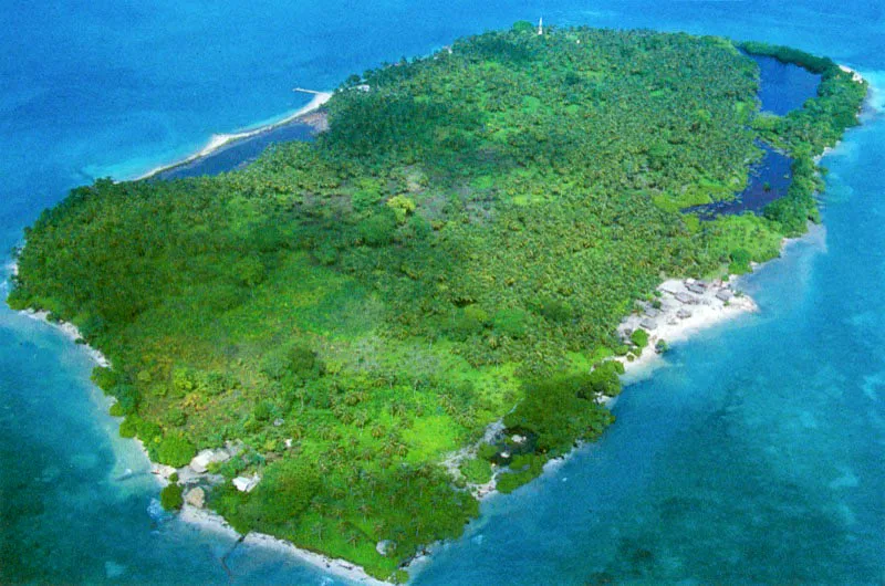 Manglares bien desarrollados se encuentran en la isla de Múcura, abajo, y
en la de Tintipan, derecha, pertenecientes al archipiélago de San Bernardo. Arriba, Isla Arena, archipiélago del Rosario.