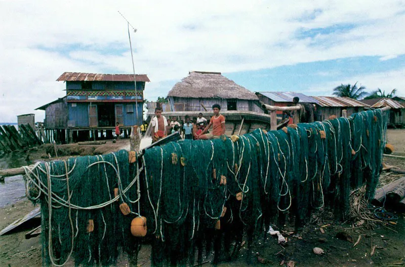 Las redes son sin lugar a dudas la herramienta más 1mportante del pescador artesanal. Desafortunadamente en los últimos años
y especialmente con la aparición de las redes de monofilamento, se ha incrementando de tal forma su número que el recurso pesquero se ha visto amenazado. Por lo tanto se hace indispensable reglamentar esta actividad y desarrollar estrategias viables que permitan el aprovechamiento racional del recurso.