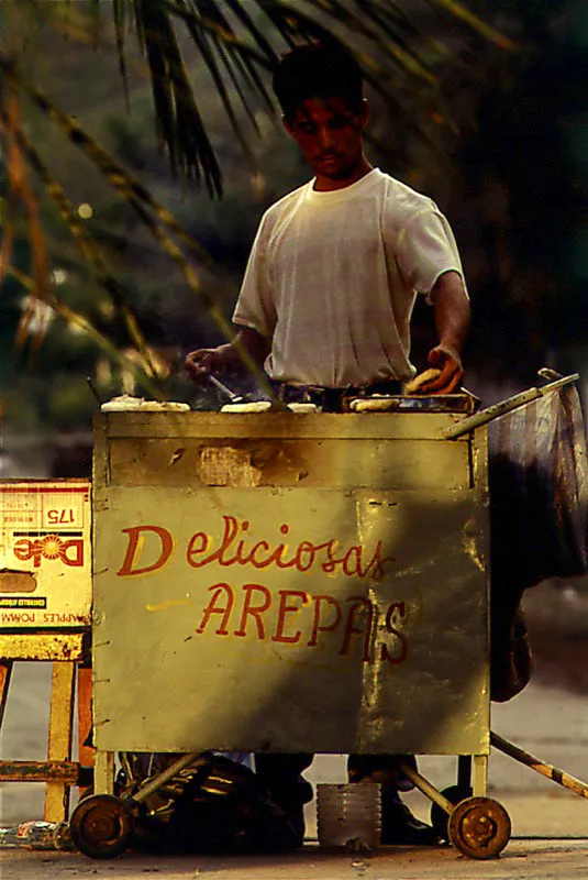 Venta de arepas en las playas de Tol, Sucre. 