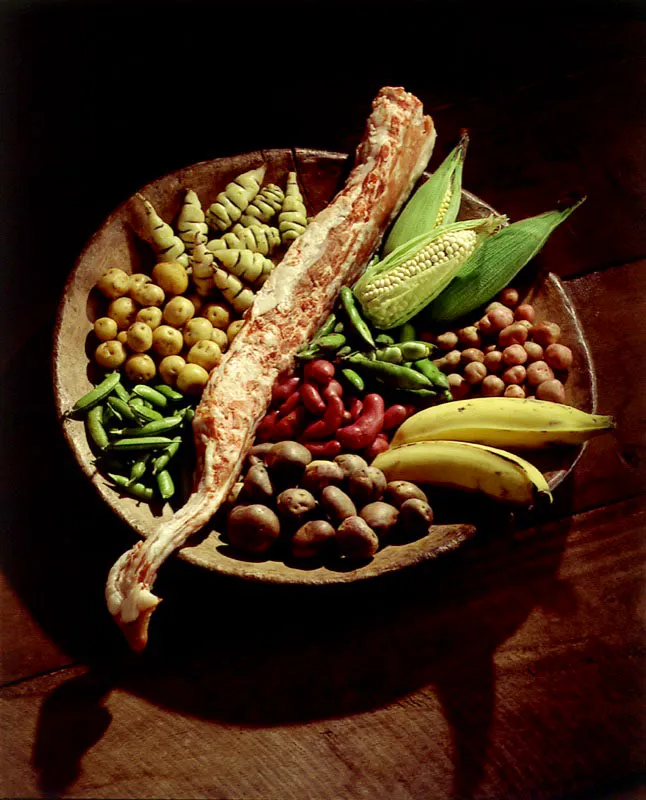 Ingredientes para la preparación del Piquete bogotano.