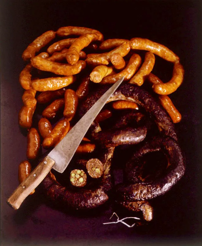 Chorizos y morcillas.