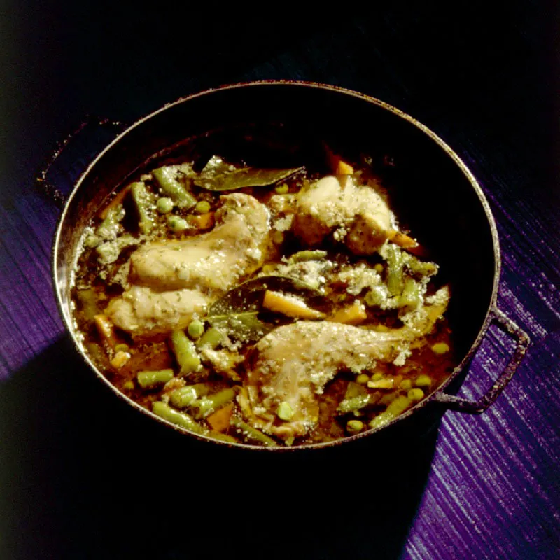 Cazuela de conejo.