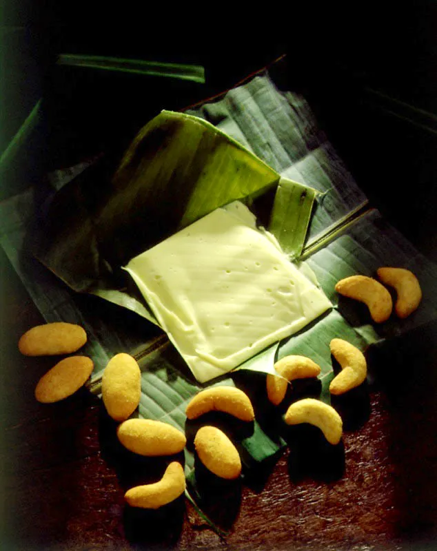 Bizcocho de achira con quesillo.