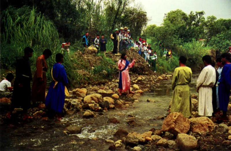 Representación en vivo de escenas de la vida y de la pasión de Cristo durante la Semana Santa. Sáchica, Boyacá. Jeremy Horner