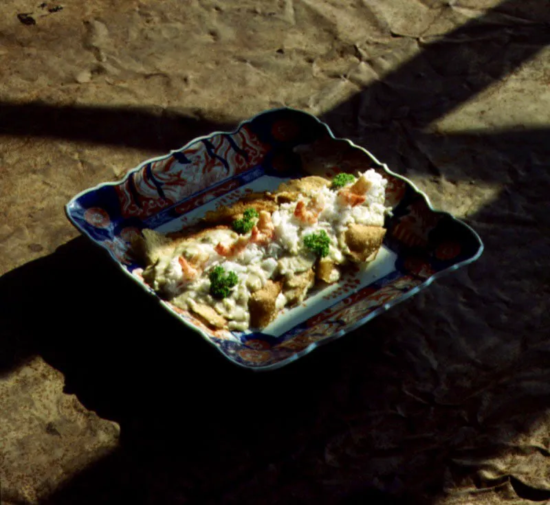 Cromeskis de Mariscos en Salsa Indiana.