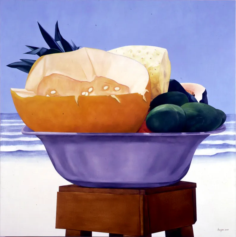 Porcelana. 1999. Óleo sobre lienzo. 120 x120 cm. Óscar Monsalve
