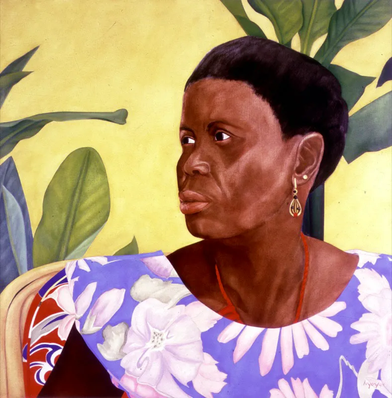 Julia. 1995. Óleo sobre lienzo.120 x 120 cm. Óscar Monsalve