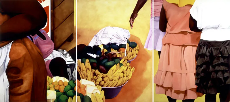 Consideración. (tríptico). 1991. Óleo sobre lienzo. 450 x 200 cm. Óscar Monsalve
