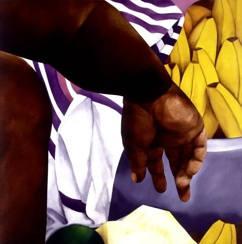 Bazurto. 1996. Óleo sobre lienzo. 100 x 100 cm. Óscar Monsalve