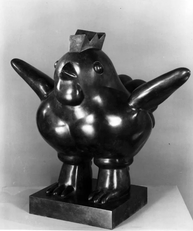 Gallo.  
1981.  
Bronce.  
67 x 72 x 58 cm  