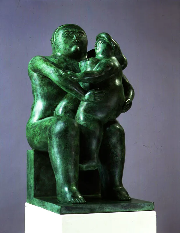 Los amantes. 
1982. 
Bronce, edicin de 6 ms 2 pruebas de artista.  
92 x 55 x 56 cm 