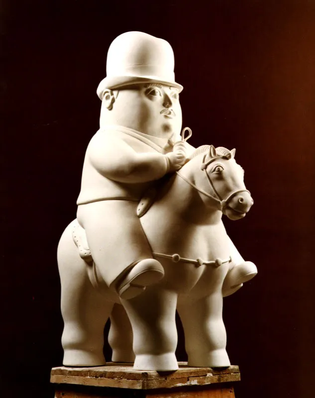 Hombre a caballo.  
1984.  
Mrmol.  
250 x 193 x 132 cm.  