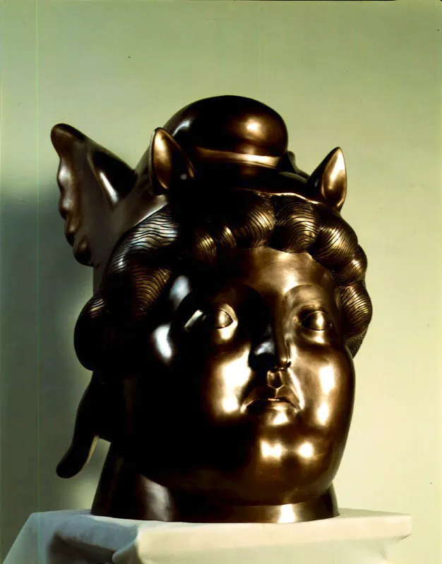 Cabeza neoclsica.  
1986.  
Bronce.  
84 x 65 x 65 cm.  
 