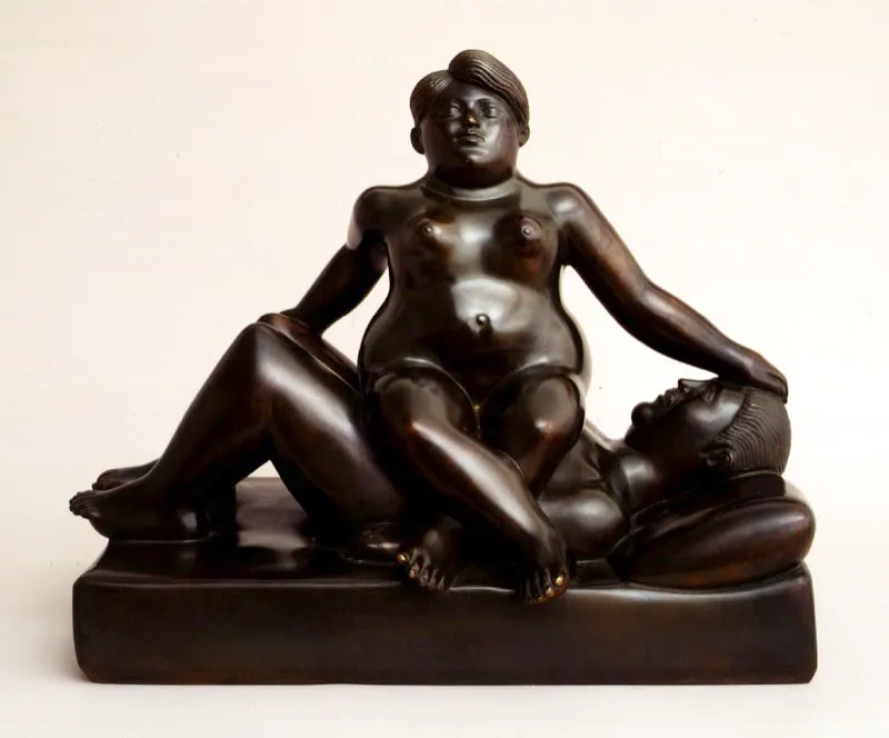 Hombre y mujer.  
1989.  
Bronce, edicin de 6.  
37 x 45 x 29,5 cm.  