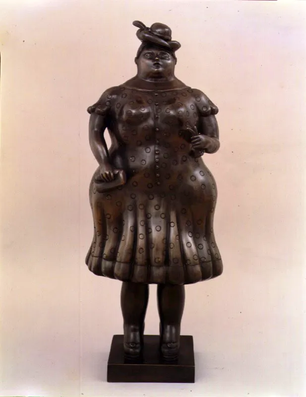 Mujer de pie.  
1996.  
Bronce, edicin de 6.  
80 x 32 x 24 cm.  