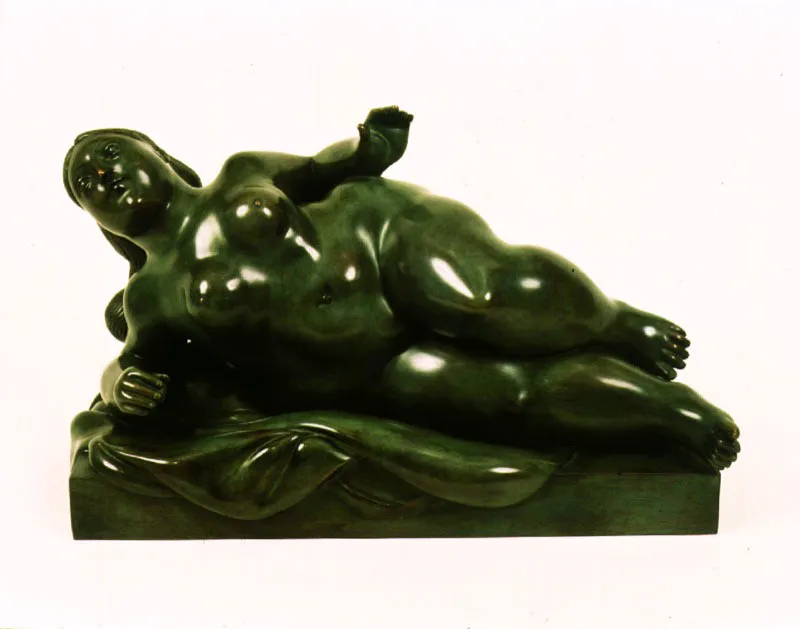 Mujer recostada.  
1991.  
Bronce, edicin de 6.  
30,5 x 58,5 x 26,7 cm.  