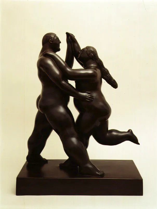 Bailarines.  
1995.  
Bronce, edicin de 6.  
62,2 x 47 x 23,5 cm.   