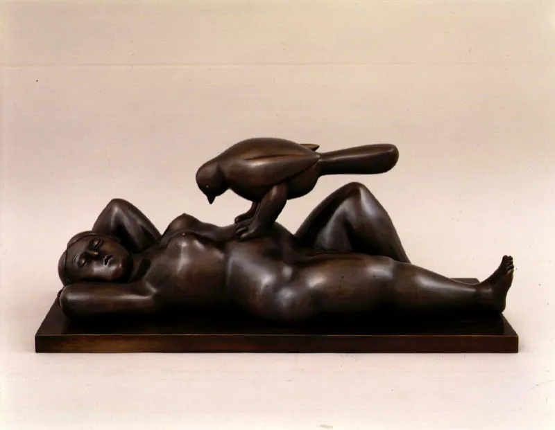 El sueo.  
1996.  
Bronce, edicin de 6.  
69 x 29 x 28,5 cm.   