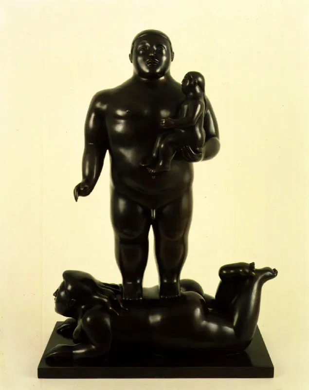 Hombre, mujer, nio.  
1996.  
Bronce, edicin de 6.  
52,5 x 26,5 x 71 cm.   