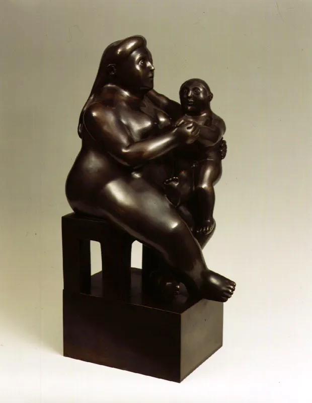 Maternidad.  
1996.  
Bronce.  
57 x 24,5 x 18 cm. 
 