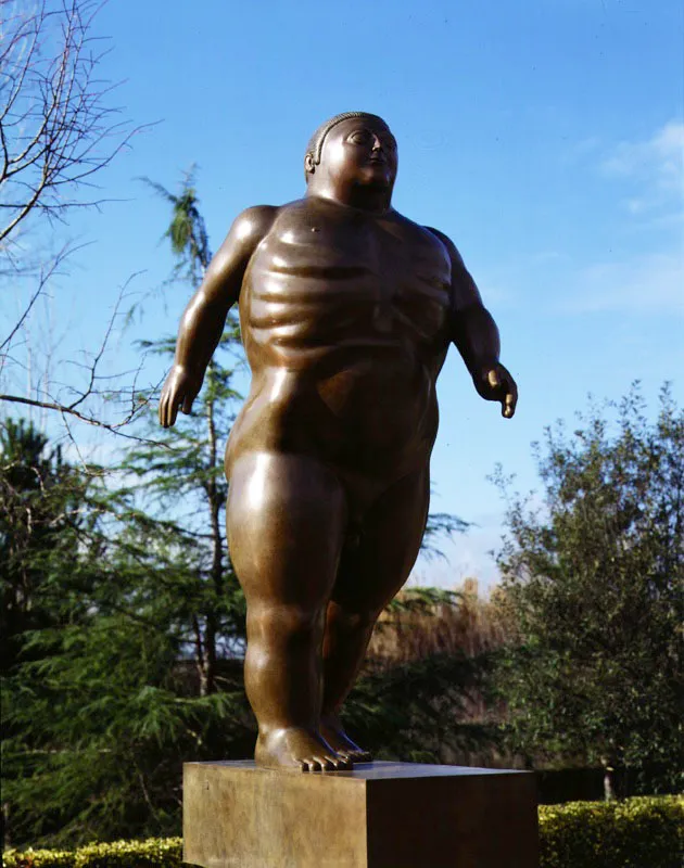 Hombre caminando.  
1989.  
Bronce, edicin de 3.  
210 x 75 x 114 cm.  
Paseo de Recoletos, Madrid. 