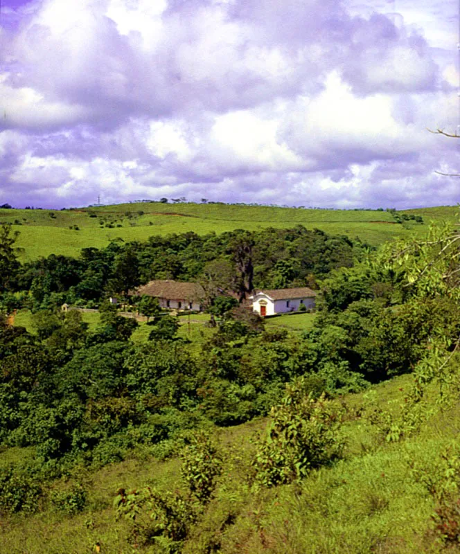 Casa Antón Moreno, paisaje en alrededores de Popayán, Cauca.