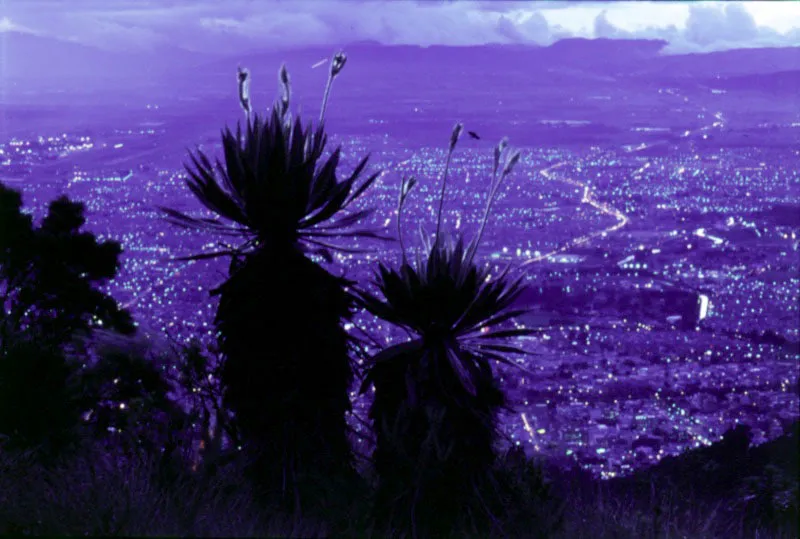 La ciudad se extiende hacia al occidente por la calle 80, como se divisa desde los cerros. 