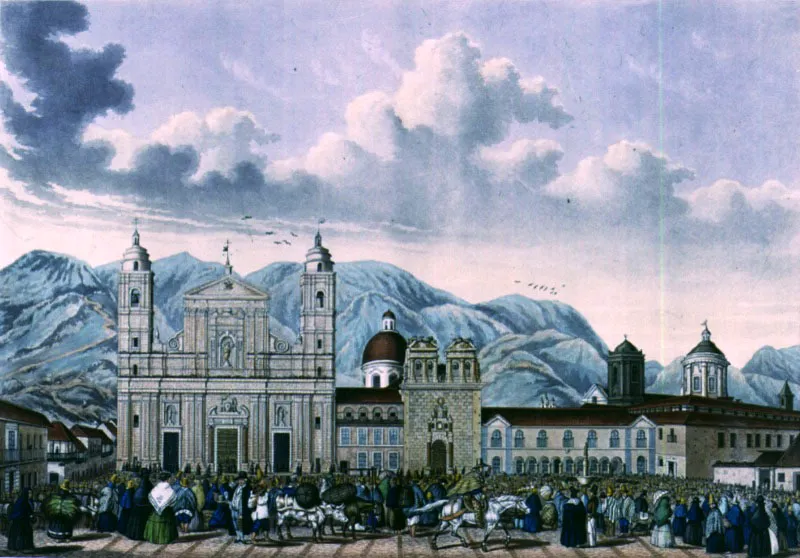 Jos S. Castillo
Plaza Mayor de Bogot
c.1838
leo sobre lienzo
51 x 92 cm
Museo 20 de Julio, Bogot 