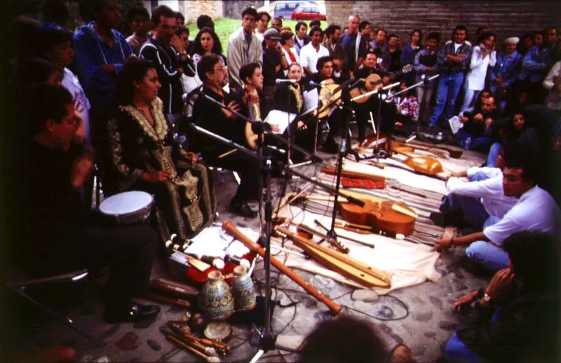 El grupo "Msica de los Tiempos Pasados" en La Herrera.
 