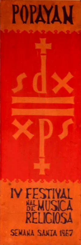 III Festival Nacional de Música Religiosa. 1966. Diseño Álvaro Thomas. 100 x 35 cm.