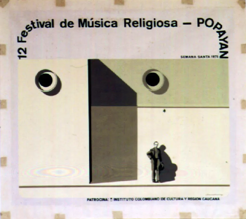 XII Festival de Música Religiosa. 1975. Diseño Juan Cárdenas. 54 x 64 cm