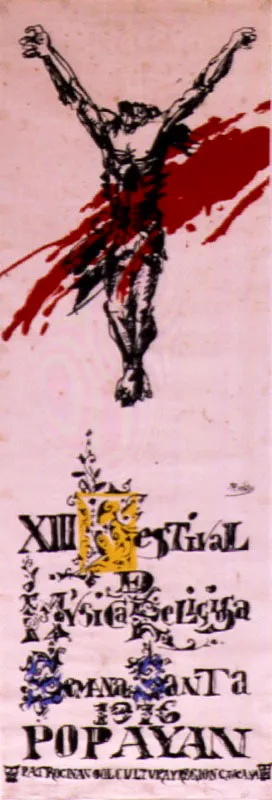 XIII Festival de Música Religiosa. 1976. Diseño Augusto Rivera. 100 x 35 cm.