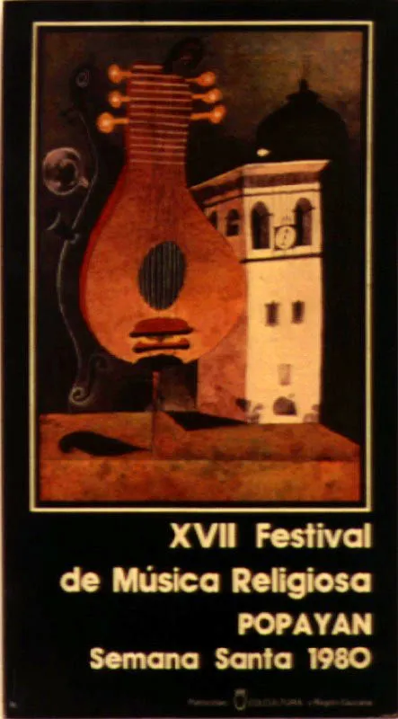 XVII Festival de Msica Religiosa. 1980. Diseo Juan Manuel Lugo. 58 x 33 cm.
 