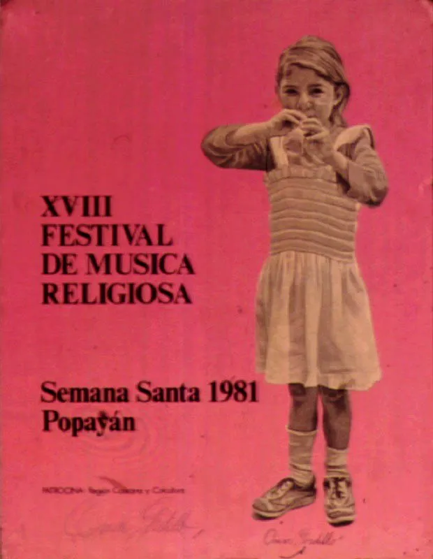 XVIII Festival de Música Religiosa. 1981. Diseño Omar Gordillo. 70 x 50 cm.