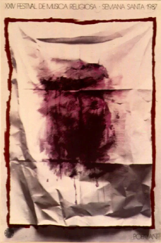 XXIV Festival de Música Religiosa. 1987. Diseño Óscar Muñoz. 86 x 52 cm.